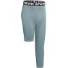 imageYouth Boys One Leg Compression Pants  34 Kids Basketball Tights Girls Football Soccer Leggings Sports Base LayerGrey Left Long