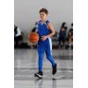 imageYouth Boys One Leg Compression Pants  34 Kids Basketball Tights Girls Football Soccer Leggings Sports Base LayerWhite Full Length