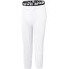 imageYouth Boys One Leg Compression Pants  34 Kids Basketball Tights Girls Football Soccer Leggings Sports Base LayerWhite Full Length