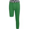 imageYouth Boys One Leg Compression Pants  34 Kids Basketball Tights Girls Football Soccer Leggings Sports Base LayerGreen Left Long