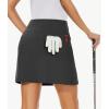 image16quot Golf Skorts Skirts for Women High Waisted Stretch Athletic Tennis Travel Casual Running with Zipper Pockets UPF50Black