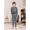 imageBoys Thermal Underwear Set Kids Long Johns Base Layer Winter Top and Bottom Set for Boy GirlsGrey