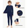 imageBoys Thermal Underwear Set Kids Long Johns Base Layer Winter Top and Bottom Set for Boy GirlsNavy Blue