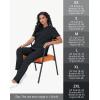 imageScrub Tops Women with 5 Pockets  Soft Stretch VNeck Nurse Shirt Scrubs AntiWrinkle Back Princess Seams Classic FitBlack