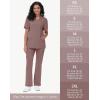 imageScrub Tops Women with 5 Pockets  Soft Stretch VNeck Nurse Shirt Scrubs AntiWrinkle Back Princess Seams Classic FitCameo Pink