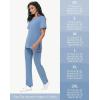 imageScrub Tops Women with 5 Pockets  Soft Stretch VNeck Nurse Shirt Scrubs AntiWrinkle Back Princess Seams Classic FitCeil
