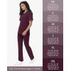 imageScrub Tops Women with 5 Pockets  Soft Stretch VNeck Nurse Shirt Scrubs AntiWrinkle Back Princess Seams Classic FitGrape Purple