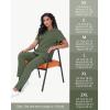 imageScrub Tops Women with 5 Pockets  Soft Stretch VNeck Nurse Shirt Scrubs AntiWrinkle Back Princess Seams Classic FitOlive Green
