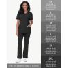 imageScrub Tops Women with 5 Pockets  Soft Stretch VNeck Nurse Shirt Scrubs AntiWrinkle Back Princess Seams Classic FitPewter