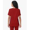 imageScrub Tops Women with 5 Pockets  Soft Stretch VNeck Nurse Shirt Scrubs AntiWrinkle Back Princess Seams Classic FitRed