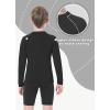 imageToddlers Full Zip Up UV Rash Guard SPF Swim Shirts  Baby Boys Girls Long Sleeve Sun Protection Shirts Quick Dry UPF50Black