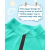imageToddlers Full Zip Up UV Rash Guard SPF Swim Shirts  Baby Boys Girls Long Sleeve Sun Protection Shirts Quick Dry UPF50Lack Green