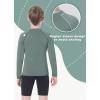 imageToddlers Full Zip Up UV Rash Guard SPF Swim Shirts  Baby Boys Girls Long Sleeve Sun Protection Shirts Quick Dry UPF50Long SleeveGray