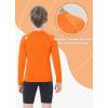 imageToddlers Full Zip Up UV Rash Guard SPF Swim Shirts  Baby Boys Girls Long Sleeve Sun Protection Shirts Quick Dry UPF50Long SleeveOrange