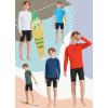 imageToddlers Full Zip Up UV Rash Guard SPF Swim Shirts  Baby Boys Girls Long Sleeve Sun Protection Shirts Quick Dry UPF50Long SleeveRed