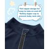 imageToddlers Full Zip Up UV Rash Guard SPF Swim Shirts  Baby Boys Girls Long Sleeve Sun Protection Shirts Quick Dry UPF50Navy Blue