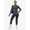 imageWomen Fleece Lined Leggings Zipper Pockets Winter Yoga Running Warm Pants Cold Weather Water Resistant Thermal TightsBlack