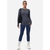 imageWomen Fleece Lined Leggings Zipper Pockets Winter Yoga Running Warm Pants Cold Weather Water Resistant Thermal TightsNavy