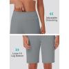 imageWomens 9quot Bermuda Short with Zipper Pockets High Waisted Stretch Pickleball Athletic Workout Running Casual Long ShortDark Grey
