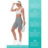 imageWomens 9quot Bermuda Short with Zipper Pockets High Waisted Stretch Pickleball Athletic Workout Running Casual Long ShortDark Grey