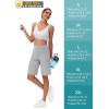 imageWomens 9quot Bermuda Short with Zipper Pockets High Waisted Stretch Pickleball Athletic Workout Running Casual Long ShortGrey
