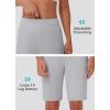 imageWomens 9quot Bermuda Short with Zipper Pockets High Waisted Stretch Pickleball Athletic Workout Running Casual Long ShortGrey