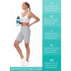imageWomens 9quot Bermuda Short with Zipper Pockets High Waisted Stretch Pickleball Athletic Workout Running Casual Long ShortGrey