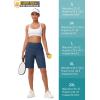 imageWomens 9quot Bermuda Short with Zipper Pockets High Waisted Stretch Pickleball Athletic Workout Running Casual Long ShortNavy