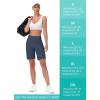 imageWomens 9quot Bermuda Short with Zipper Pockets High Waisted Stretch Pickleball Athletic Workout Running Casual Long ShortNavy