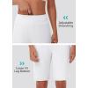 imageWomens 9quot Bermuda Short with Zipper Pockets High Waisted Stretch Pickleball Athletic Workout Running Casual Long ShortWhite