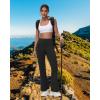 imageWomens Fleece Lined Flare Leggings Winter Warm Water Resistant Pants Outdoor Hiking Thermal Scrub Snow Travel Bootcut PantBlack