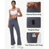 imageWomens Fleece Lined Flare Leggings Winter Warm Water Resistant Pants Outdoor Hiking Thermal Scrub Snow Travel Bootcut PantDark Gray
