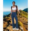 imageWomens Fleece Lined Flare Leggings Winter Warm Water Resistant Pants Outdoor Hiking Thermal Scrub Snow Travel Bootcut PantNavy Blue