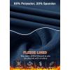 imageWomens Fleece Lined Flare Leggings Winter Warm Water Resistant Pants Outdoor Hiking Thermal Scrub Snow Travel Bootcut PantNavy Blue
