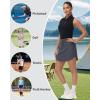 imageWomens Golf Athletic Skorts Quick Dry Lightweight Summer Dressy Casual Skirts with Liner Pickleball Hiking Zip PocketsGrey