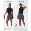 imageWomens Golf Athletic Skorts Quick Dry Lightweight Summer Dressy Casual Skirts with Liner Pickleball Hiking Zip PocketsGrey