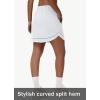 imageWomens Golf Athletic Skorts Quick Dry Lightweight Summer Dressy Casual Skirts with Liner Pickleball Hiking Zip PocketsWhite