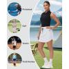 imageWomens Golf Athletic Skorts Quick Dry Lightweight Summer Dressy Casual Skirts with Liner Pickleball Hiking Zip PocketsWhite