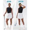 imageWomens Golf Athletic Skorts Quick Dry Lightweight Summer Dressy Casual Skirts with Liner Pickleball Hiking Zip PocketsWhite