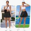 imageWomens Mini Bubble Skirt  High Waisted Puffy Ruffle Tennis Workout Athletic Casual Loose Fit Skorts with PocketsBlack