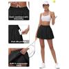 imageWomens Mini Bubble Skirt  High Waisted Puffy Ruffle Tennis Workout Athletic Casual Loose Fit Skorts with PocketsBlack