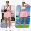 imageWomens Mini Bubble Skirt  High Waisted Puffy Ruffle Tennis Workout Athletic Casual Loose Fit Skorts with PocketsPink