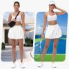 imageWomens Mini Bubble Skirt  High Waisted Puffy Ruffle Tennis Workout Athletic Casual Loose Fit Skorts with PocketsWhite