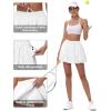 imageWomens Mini Bubble Skirt  High Waisted Puffy Ruffle Tennis Workout Athletic Casual Loose Fit Skorts with PocketsWhite