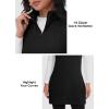imageWomens Polar Fleece Dress Zip Pocket Sleeveless Tunic Sweatshirt Dress Quarter Zip Pullover Winter OutfitsBlack