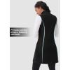 imageWomens Polar Fleece Dress Zip Pocket Sleeveless Tunic Sweatshirt Dress Quarter Zip Pullover Winter OutfitsBlack