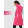 imageWomens Polar Fleece Dress Zip Pocket Sleeveless Tunic Sweatshirt Dress Quarter Zip Pullover Winter OutfitsPink