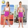 imageYouth Girls 4quot 5quot Volleyball Spandex Shorts  Kid Biker Cheer Dance Yoga Athletic Workout Gymnastics Compression ShortPink