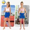 imageYouth Girls 4quot 5quot Volleyball Spandex Shorts  Kid Biker Cheer Dance Yoga Athletic Workout Gymnastics Compression ShortRoyal Blue