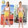 imageYouth Girls 4quot 5quot Volleyball Spandex Shorts  Kid Biker Cheer Dance Yoga Athletic Workout Gymnastics Compression ShortYellow